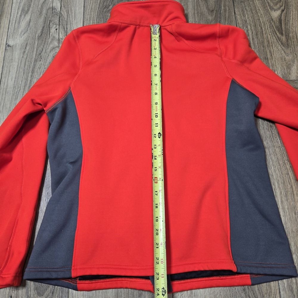L.L. Bean Red Full Zip Red Gray Jacket Size Large Polyester Blend EUC - Picture 5 of 7